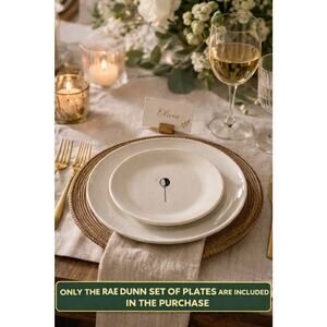 Rae Dunn Magenta Dessert Plates Celebrate Set of 6 Dimpled Early Stamp